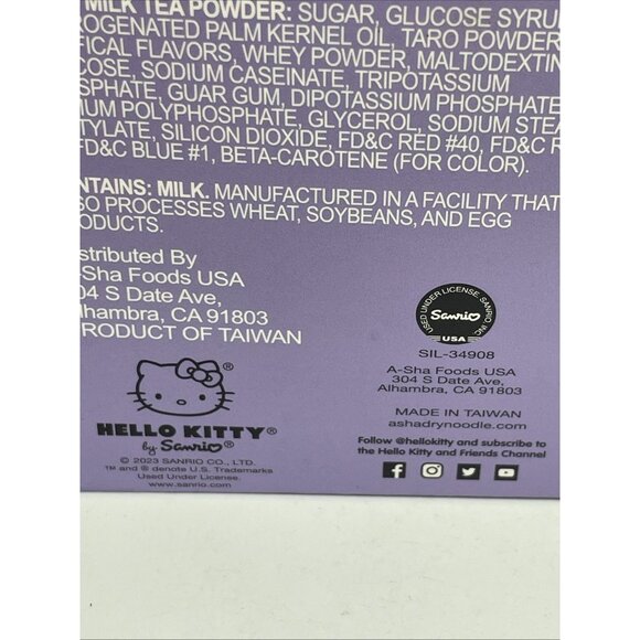 2x Sanrio Hello Kitty Boba Bottle Taro Latte Bubble Milk Tea Drink Kit 8 Pack - Picture 4 of 4